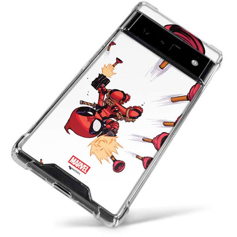 Marvel Deadpool Babypool Shooting Google Pixel 6 Clear Case
